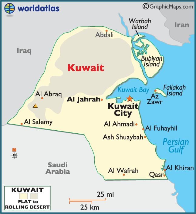 کویت مکمل نقشہ