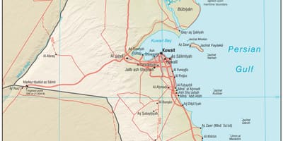 کویت نقشہ محل وقوع